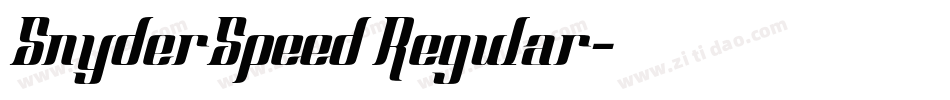 SnyderSpeed Regular字体转换